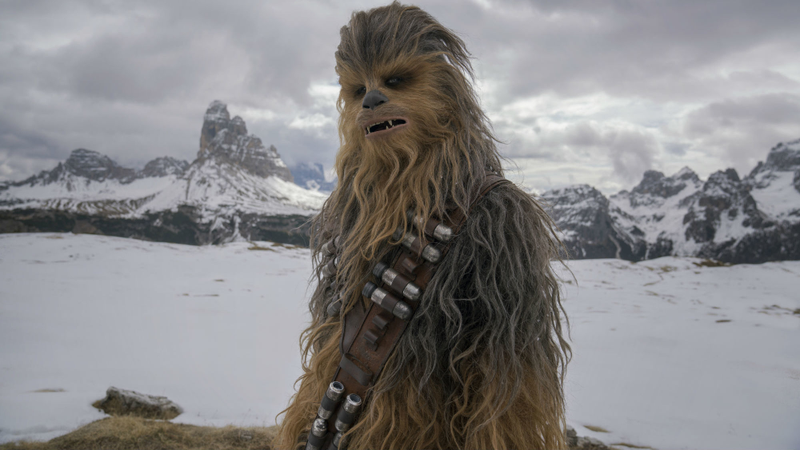 Chewbacca, played by Joonas Suotamo.